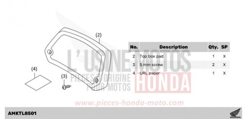 KIT,TOP BOX PAD (RUBBER) ADV750R de 2024